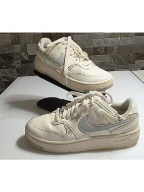 Size 8 - Nike Court Vision Low Womens Triple White White Good Condition